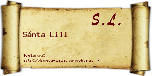 Sánta Lili névjegykártya