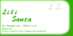 lili santa business card
